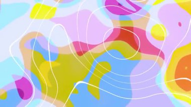 Bir renkten diğerine kusursuz bir şekilde harmanlanmış canlı ve soyut bir tasarım. En baskın renkler pembe, mor, mavi ve sarı tonlarıdır. Döngü arkaplanı