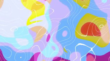 Bir renkten diğerine kusursuz bir şekilde harmanlanmış canlı ve soyut bir tasarım. En baskın renkler pembe, mor, mavi ve sarı tonlarıdır. Döngü arkaplanı