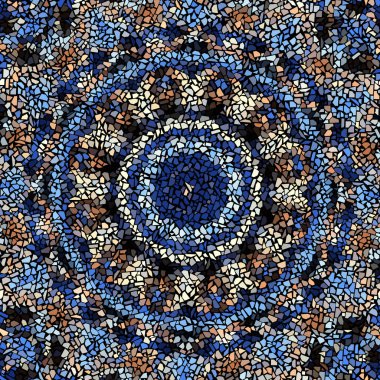 Parlak, soyut, kusursuz mozaik desen. Vektör arkaplanı. Sonsuz doku. Seramik seramik taş parçaları