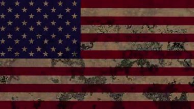 Amerikan bayrağı, grunge desenli. Döngü Durdurma Hareketi Arkaplanı