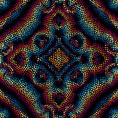 Parlak, soyut, kusursuz mozaik desen. Vektör arkaplanı. Sonsuz doku. Seramik seramik taş parçaları