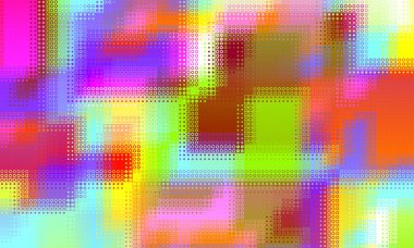 Pixilated soyut Enerji arkaplanı. Yarı ton etkisi. Vektör görüntüsü. Moire efektli küçük parçacıklar