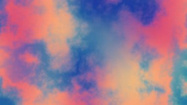 4k 'lık soyut döngü videosu. Döngü oynatmak için kusursuz soyut dalgalı psikedelik arkaplan. Dalgalı yüzey. Bulutlu nebula arka planı. Doğal retro renkler.