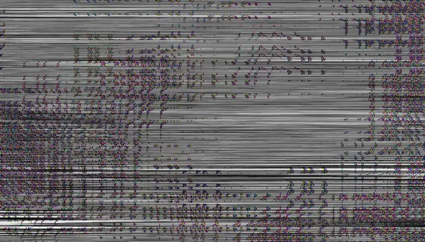 Arıza gürültüsü statik televizyon VFX. Görsel video efektleri arkaplan çizgileri, CRT TV ekranı sinyal hatası yok