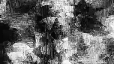 Siyah yerine beyaz grunge 'un 15 saniyelik döngüsü. Hareketi durdur video grunge etkisi dokusu
