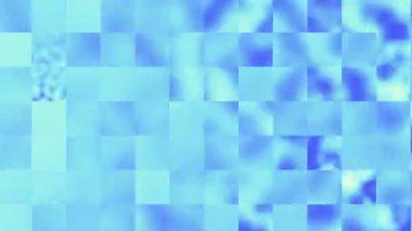 Döngü partisi arkaplanı. Sonsuz zarif renk değişimi. Mesaj için yer var. Parlak turkuaz yumuşak kareler