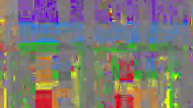 Video ekran hasarı bozulma arka planı, soyut ses efekti. 4K kusursuz döngü, bilgisayar dijital olarak oluşturulmuş animasyon.