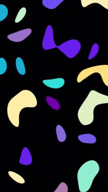 Soyut sıvı kalıplar, sıvı şekiller, retro saykodelik biçim, kusursuz döngü, duvar kağıdı, dikey arkaplan