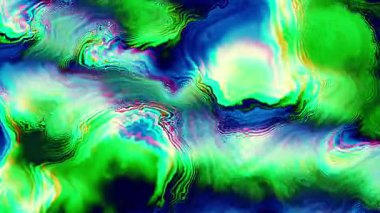Trippy psychedelic renkli gökkuşağı sıvı mermer gradyan dalgalar animasyonu. Moda hipnotik soyut organik ebru dalgalanır ve sıvı sanat videosunu katlar. 4K kusursuz döngü animasyonu. 3B görüntüleme