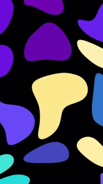 Soyut sıvı kalıplar, sıvı şekiller, retro saykodelik biçim, kusursuz döngü, duvar kağıdı, dikey arkaplan