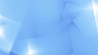 Soyut mavi arkaplan 4k video arkaplan hareketli ve dönen üçgen geometrik şekiller