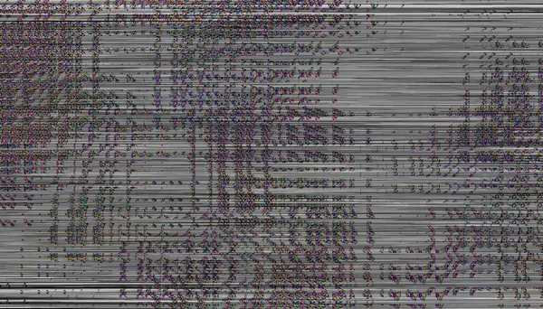 Arıza gürültüsü statik televizyon VFX. Görsel video efektleri arkaplan çizgileri, CRT TV ekranı sinyal hatası yok
