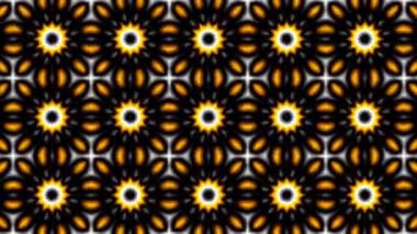 4k 'lık soyut döngü videosu. Kaleydoskop dalgalı psikedelik arkaplan