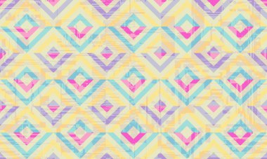 Kusursuz desenli geometrik. Zarif renkler güzel süsler. Geometrik moda kumaş baskısı. Kusursuz vektör deseni.