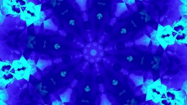 Soyut Kaleydoskop Geçmişi. Hareket Grafikleri Deseni. Fütürist görsel görsel kusursuz döngü. 4K Fraktal Canlandırma Döngüsü Görüntüsü