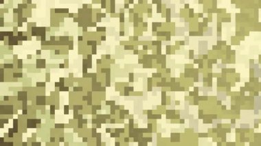 Askeri piksel flecktarn kamuflaj yeşil gri haki haki ağaçlık kamuflaj desen yatay duvar resmi