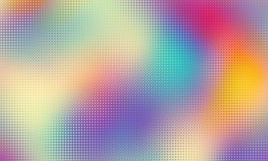 Pixilated soyut Enerji arkaplanı. Yarı ton etkisi. Vektör görüntüsü. Moire efektli küçük parçacıklar