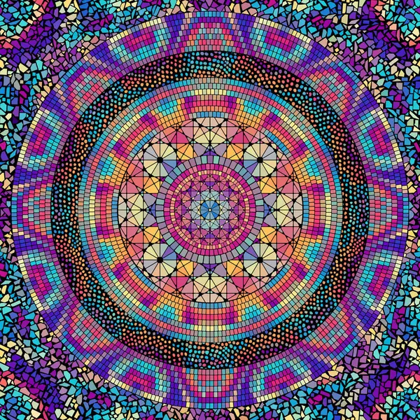 Parlak, soyut, kusursuz mozaik desen. Vektör arkaplanı. Sonsuz doku. Seramik kiremit parçaları.