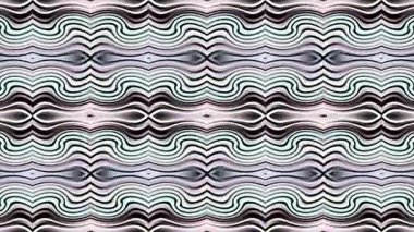 4k 'lık soyut döngü videosu. Kaleydoskop dalgalı psikedelik arkaplan