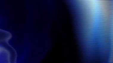 Soyut koyu mavi dalgalı sicimler soyut arkaplan 3 boyutlu hareket grafikleri. Karanlık döngü arkaplanı