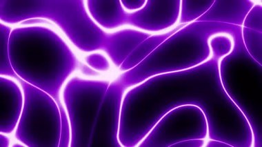 4k 'lık soyut döngü videosu. Döngü oynatmak için kusursuz soyut dalgalı psikedelik arkaplan. Siyah arkaplanda ışık neon dalgaları.