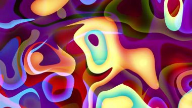 4k 'lık soyut döngü videosu. Döngü oynatmak için kusursuz soyut dalgalı psikedelik arkaplan. Dalgalı yüzey.