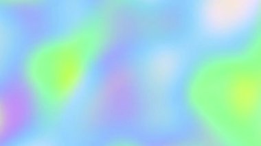 Gökkuşağı çok renkli, soyut döngü arka planı açık mavi, soluk yeşil, yumuşak turuncu, leylak, menekşe renginde düz akış gradyan dalgası. Bulanık dalgalanma dokusu. Akış hareketi. Sıvı döngü canlandırması