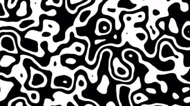 Dalgalı çizgi hareketli soyut siyah arkaplan. Geometrik şekilli düz bir yerleşim