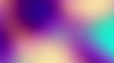 Gökkuşağı çok renkli soyut arkaplan tahıl gürültüsü ve açık mavi, açık yeşil, yumuşak turuncu, leylak, menekşe renginde düz akış gradyan dalgası. Bulanık dalgalanma dokusu. Akış hareketi. Sıvı Canlandırma