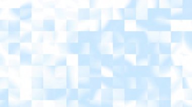 Beyaz ve mavi soyut kare arkaplan, geometrik animasyon. Geometrik arkaplan döngüsü