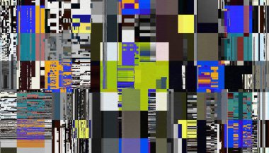 Arıza gürültüsü statik televizyon VFX. Görsel video efektleri arkaplan çizgileri, CRT TV ekranı sinyal hatası yok