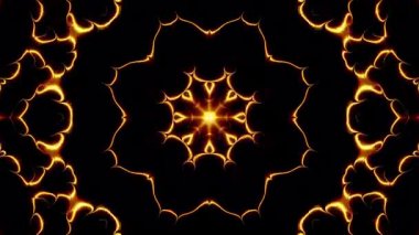 Radiant Looped Mandala: Altın bir mandalanın büyüleyici tasviri, karmaşık desenler ve gök enerjisi yayıyor. İç huzurun ve ruhsal yolculuğun sembolü..