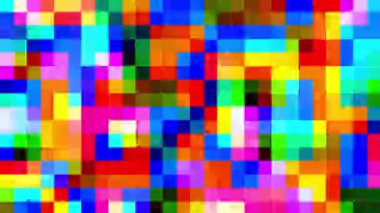 Değişen Renkli Piksellerin Canlandırılmış Matriksi Döngü Arkaplanı