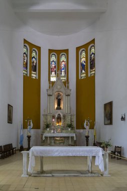 Capilla del Monte, Cordoba, Arjantin - 04 Şubat 2022: San Antonio de Padua Parish 'in İçişleri