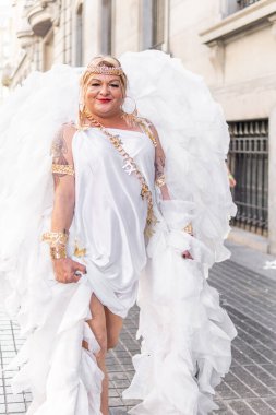 Buenos Aires, Arjantin - 04 Kasım 2023: LGBT halkı Buenos Aires 'teki XXXII onur yürüyüşünde