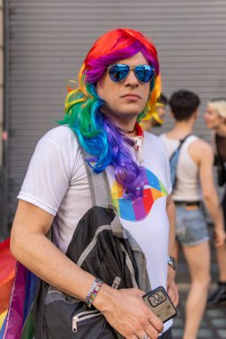 Buenos Aires, Arjantin - 04 Kasım 2023: LGBT halkı Buenos Aires 'teki XXXII onur yürüyüşünde