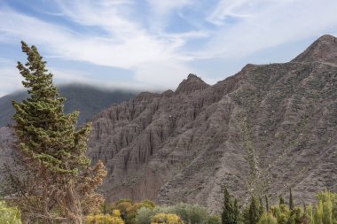 Jujuy, Arjantin 'deki bir arkeoloji şehri olan Pucara de Tilcara' dan bir manzara
