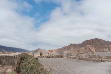 A view from Pucara de Tilcara, an archeological city in Jujuy, Argentina clipart