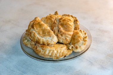 Tipik Arjantin böreği. Geleneksel bir yemek..