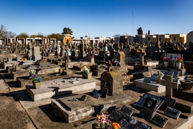 Carmen de Areco, Buenos Aires Eyaleti, Arjantin - 05 Temmuz 2024: Carmen de Areco Mezarlığı manzarası