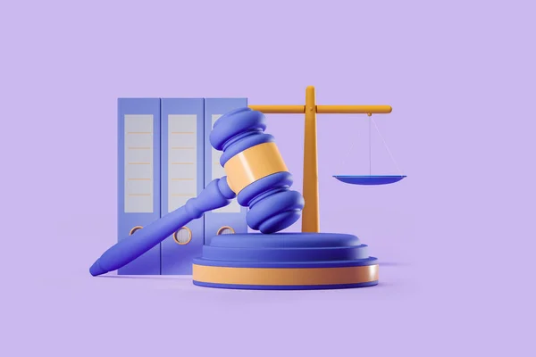 Martillo Archivos Ley Escalas Sobre Fondo Púrpura Concepto Justicia Jurisdicción —  Fotos de Stock