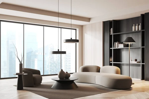 소파와 테이블 현대식 거실의 렌더링 — 스톡 사진