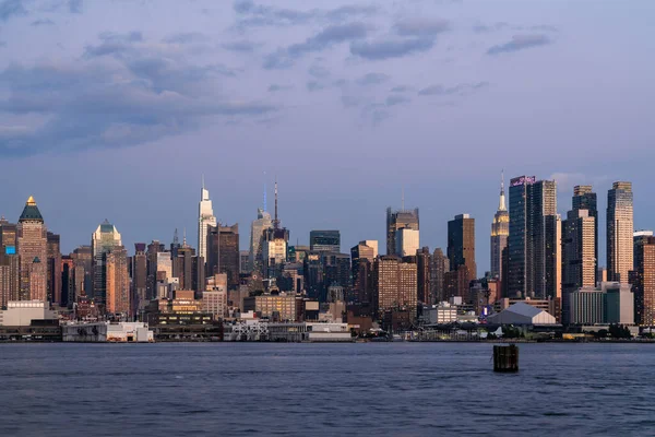 Wolkenkratzer New York City Abend Die Vereinigten Staaten Von Amerika — Stockfoto