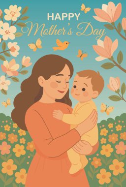  Sevgi dolu bir anne bebeğini nazikçe kucağına alır..