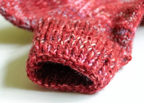 Woolen Knitted Socks Knitting Yarn Knitting Needles Knitted Fashion Needlework — Stock Photo, Image