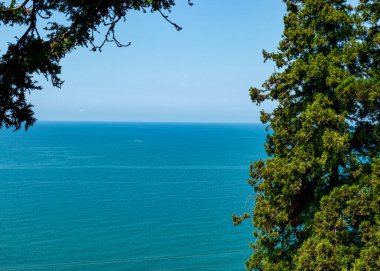 geniş arazi, gökyüzü, su, tepeler, Gürcistan, yaz