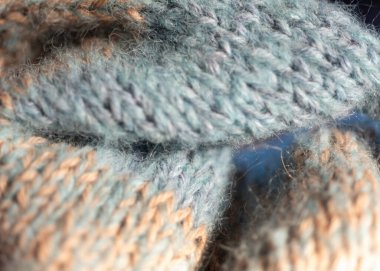 İşlem halindeki güzel örgü işçiliğinin yakın plan görüntüsü, nakış konsepti, ev yapımı, güzel örgü işi, tığ işi, hobi