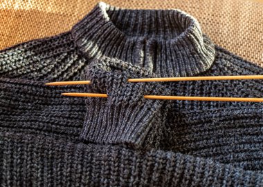 El işi örgü örme, güzel örgü örme şekli, el işi konsept kıyafet yapma, hobi.