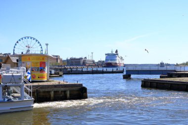 25 Mayıs 2022 - Finlandiya 'da Helsinki: Limanı ve limanı olan Helsinki şehri