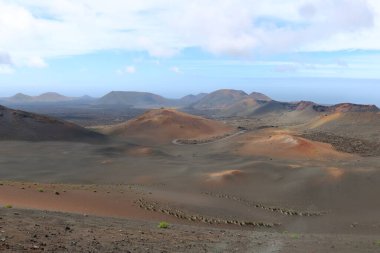 Ateş Dağları, Montanas del Fuego, Timanfaya Ulusal Parkı Lanzarote Adası, İspanya